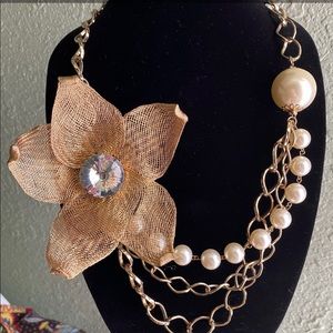 Gold statement necklace